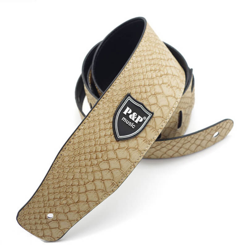 Correia Para Guitarra, Violão e Baixo - Couro P&P Music