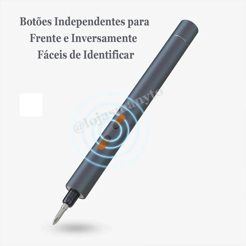 Chave de Fenda Elétrica 25 In 1 - Magnetic Tool D201 com LED