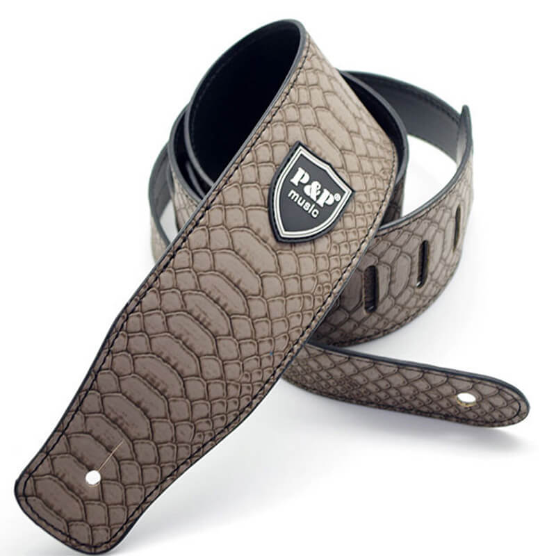 Correia Para Guitarra, Violão e Baixo - Couro P&P Music